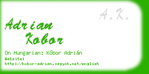 adrian kobor business card